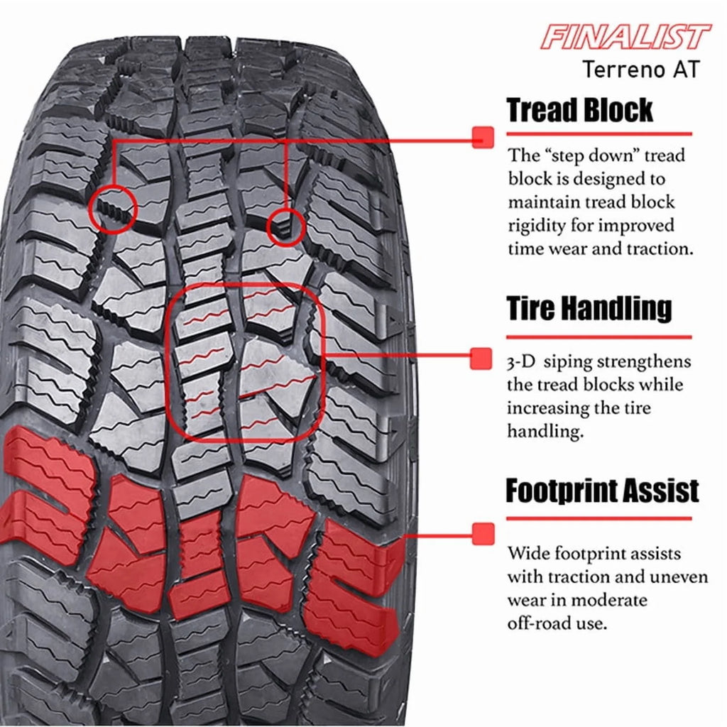 Terreno A/T P285/70R17 117T SUV All Season All Terrain Tire 285/70/17 (Tire Only)
